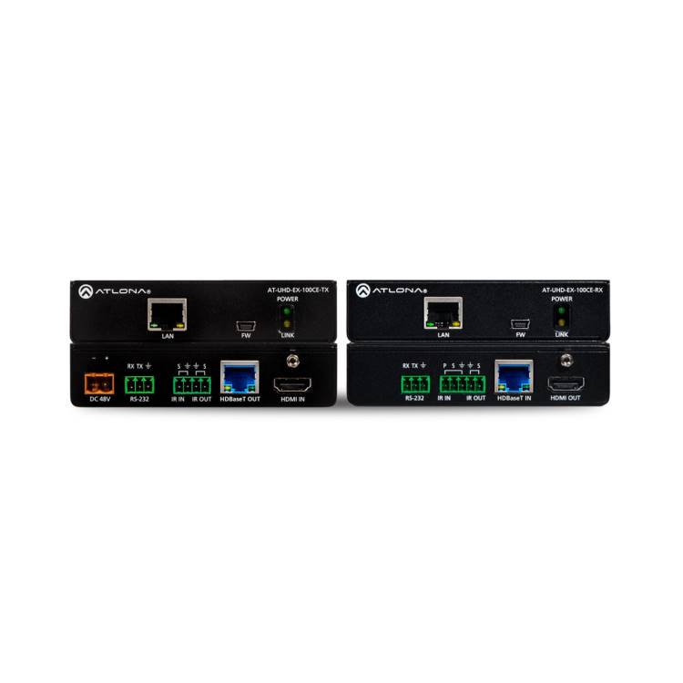 Atlona AT-UHD-EX-100CEK 4K/UHD HDMI Over 100 M HDBaseT TX/RX with Ethernet, Control, and PoE