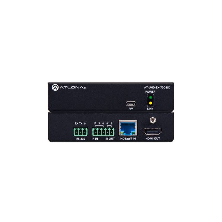 Atlona AT-UHD-EX-70C-RX 4K/UHD HDMI Over HDBaseT Receiver with Control and PoE